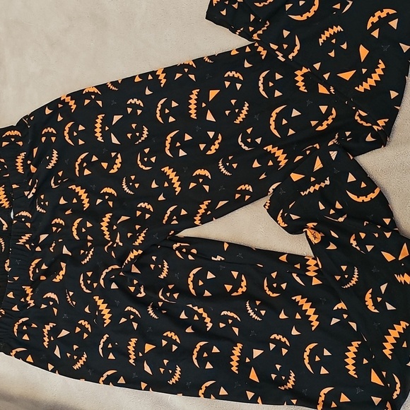 Halloween Pumpkin Print Leggings - Picture 1 of 5